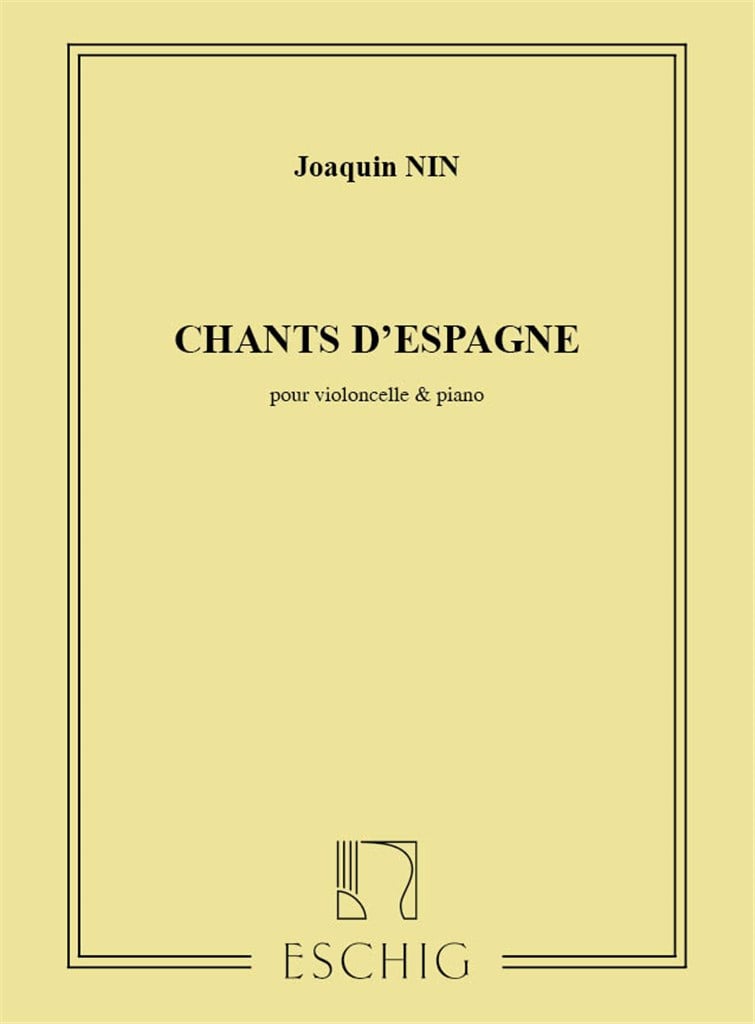 Chants D'Espagne Vlc-Piano